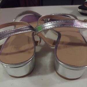 Davids Bridal silver heels